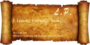 Lippay Perpétua névjegykártya